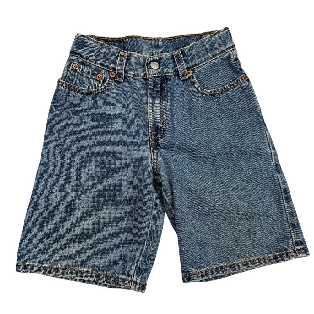 VTG Levis 03' Jorts Denim Blue Jean Shorts Loose Straight Regular Fit 7X (22x8)